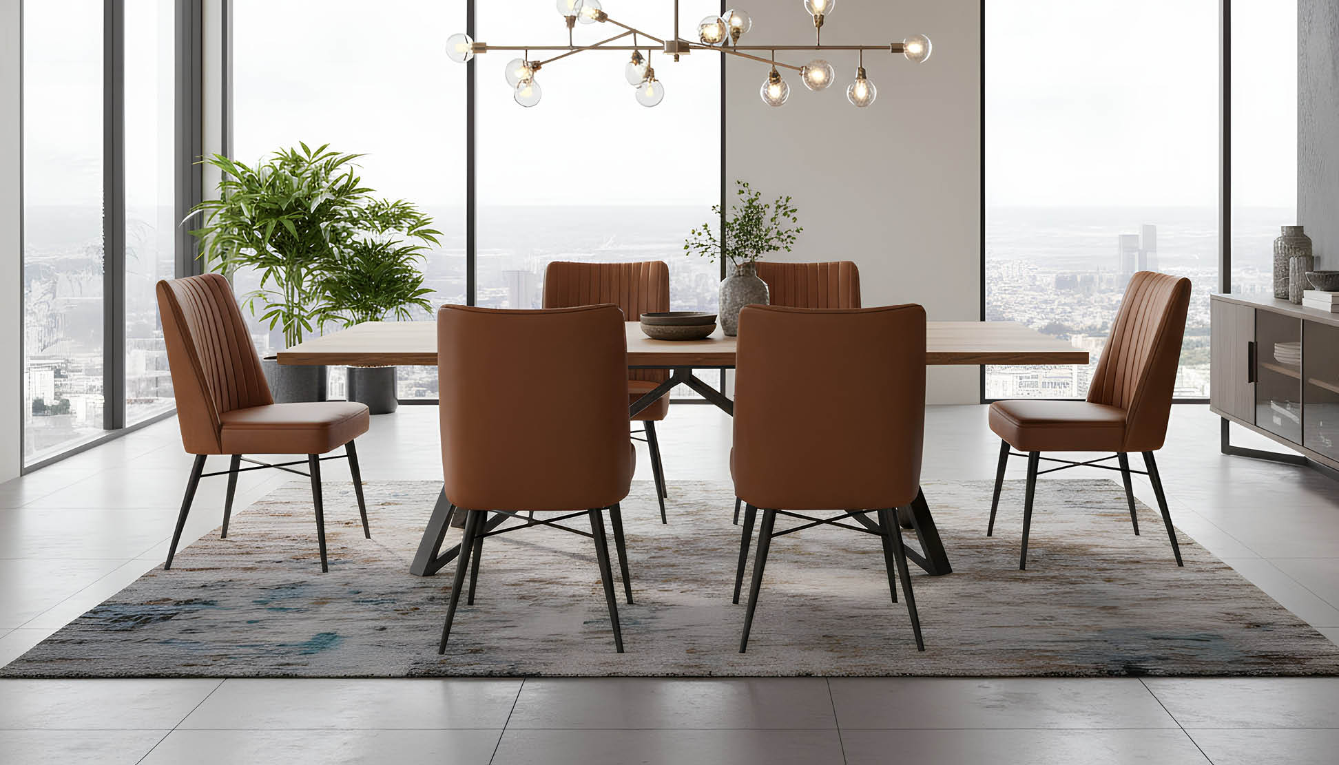 Marcus Table with Deacon Chairs