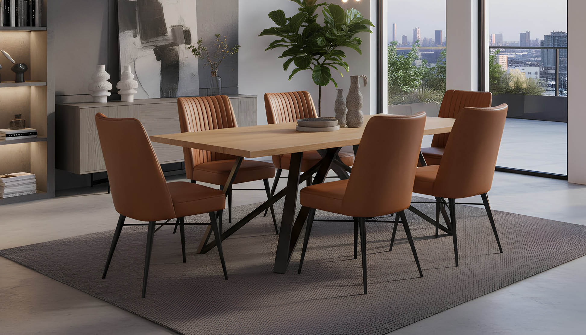 Marcus Table with Deacon Chairs